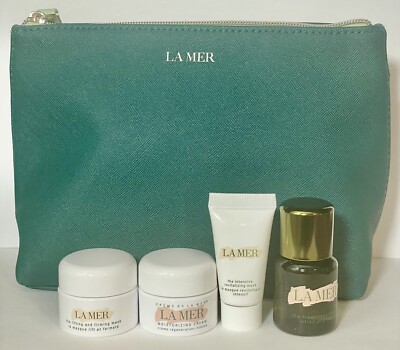 La Mer 5 pieces travel SZ Cream, Lifting mask, treatment lotion and travel bag!