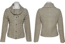 Need $ Sale Nwt Dollhouse Gray Silver Cloud Suede Leather Ruched Jacket Blazer S