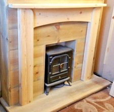 LARGER ART DECO ARTS N CRAFTS TYPE MANTLE/SURROUND FIREPLACE free postage