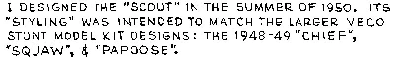 Veco Model Airplane Plans (UC): Vintage 1950 SCOUT Stunt .049-.075 by Joe Wagner - Image 3 of 4