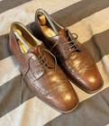 MORESCHI Budapeser Herrenschuh 9 42,5 braun, rahmengenäht, Luxus
