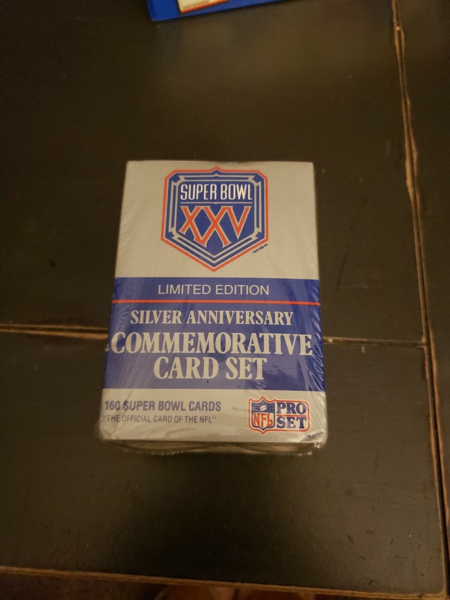 Pro Set Commemorative Card Set Limited Edition Silver Anniversary Superbowl  XXV