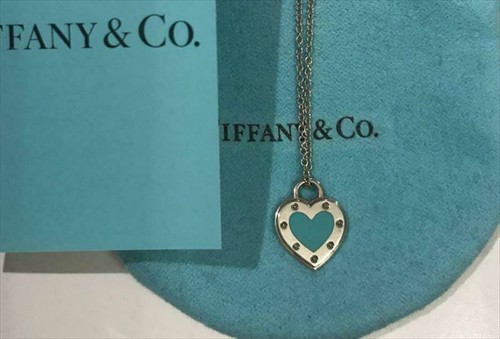 tiffany and co necklace blue heart
