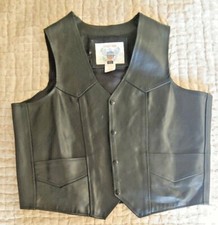 Vintage Vanguard USMC Leather Vest size medium Semper Fidelis