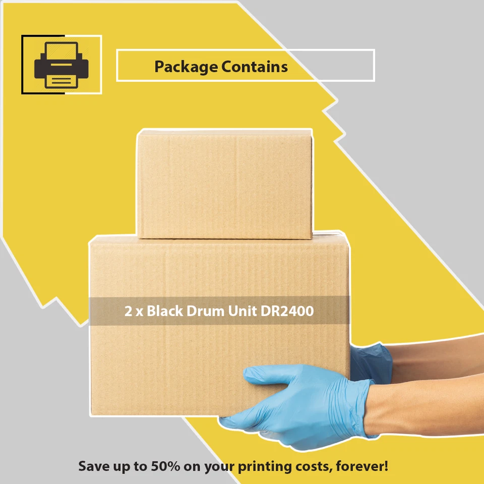 2 x DR2400 Drum Compatible With Brother HL-L2375DW MFC-L2710DW HL-L2310D - Image 3 of 4