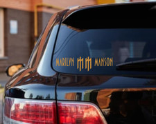 Marilyn Manson Car Decal Vinyl Glossy Band Logo Bumper Sticker Goth Metal