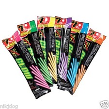 7 Piece Pack 8" Glow Play Plastic Glow Bracelets One Color Glow Sticks