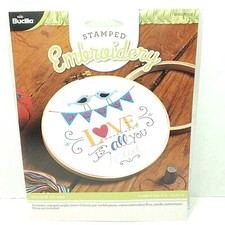 Bucilla Love is all you need Stamped Embroidery Kit 8 in WM47643E new