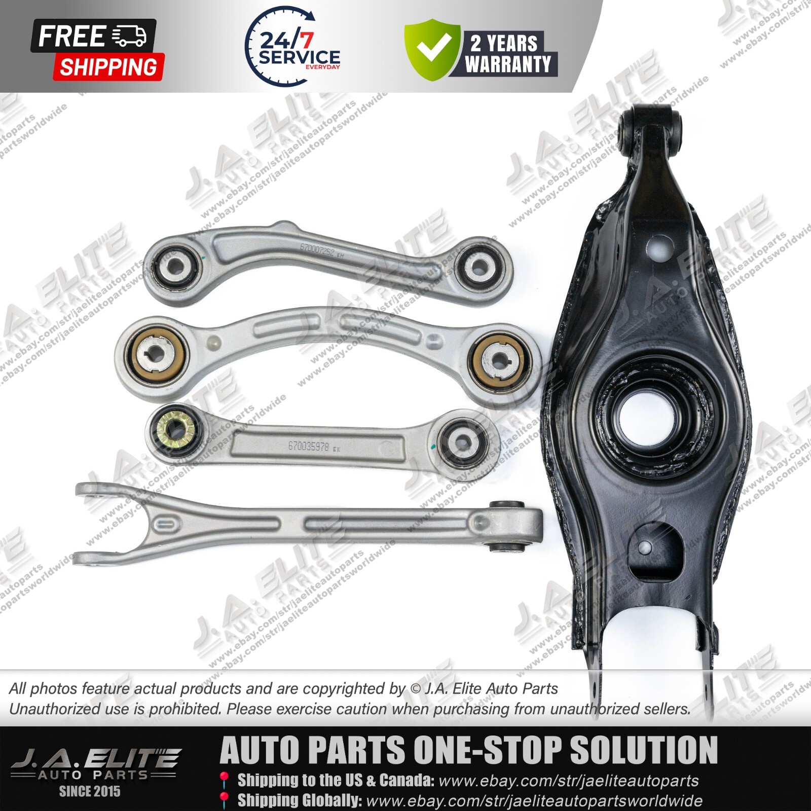 5pcs Rear Suspension Control Arm Set fit Maserati Ghibli Quattroporte 2017+