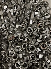 LAMP PARTS 1/4 IPS UNF STEEL HEAVY DUTY HEX HEAD NUT LOT OF 25 Pcs