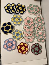 Vintage Lot Of 19 Crocheted Doilie Coaster Set Handmade Including 2 sets Of Four