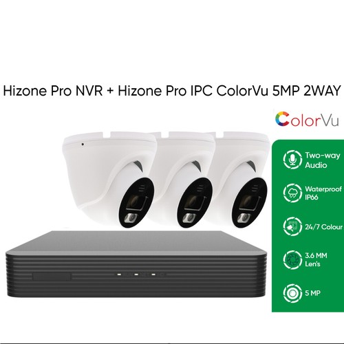 HIZONE PRO 5MP CCTV System MIC Speaker POE IP Camera 8MP NVR Outdoor Security - Picture 16 of 20