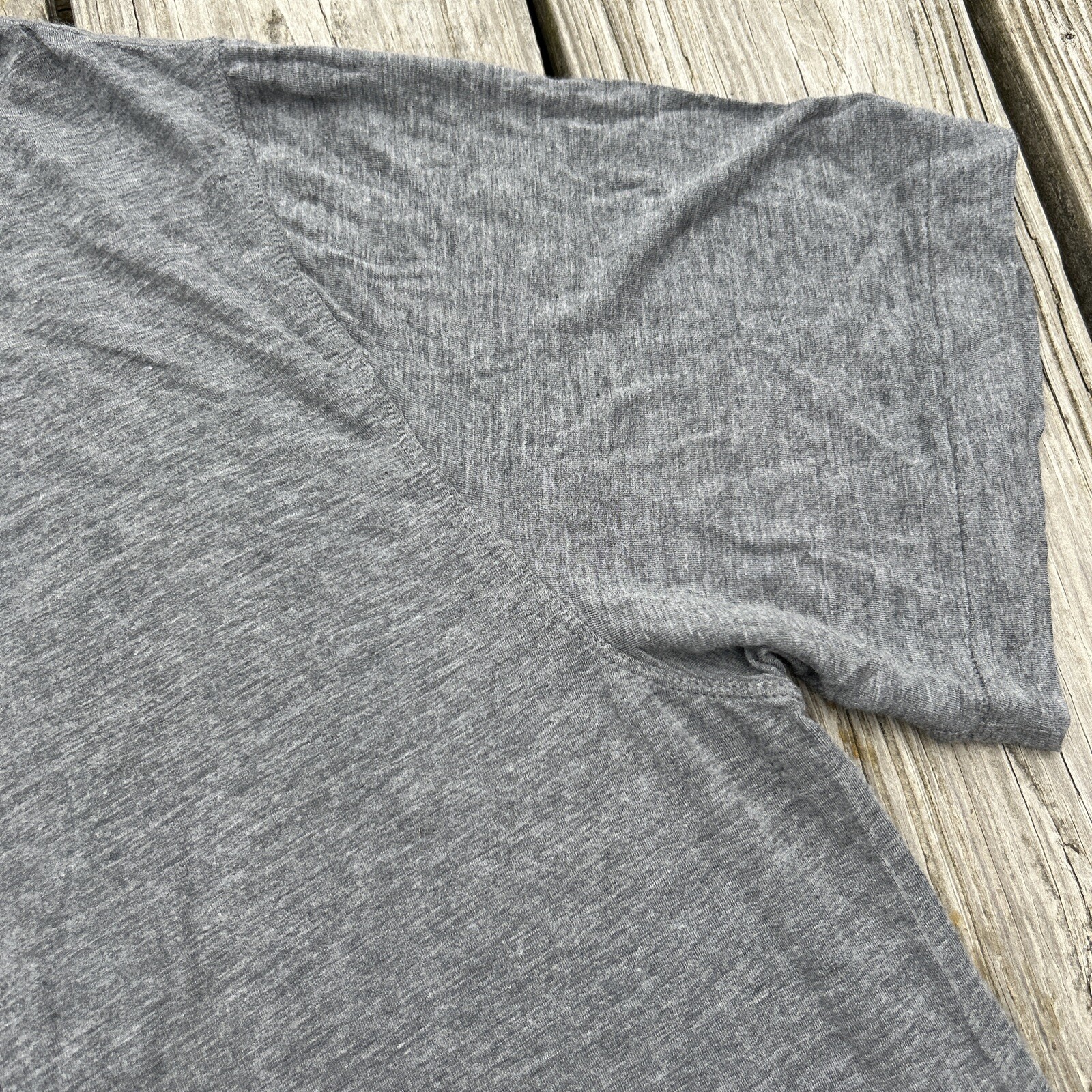 Kit & Ace Gray Crew Neck Short Sleeve Cashmere Blend T-Shirt Mens M/L Gray