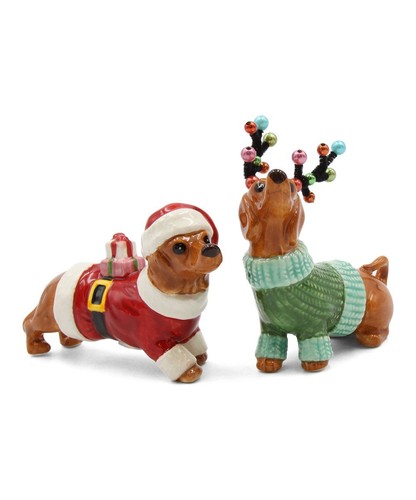 Salero y pimentero Cosmos Christmas Antler Dachshund - Juego de 2 piezas - Imagen 2 de 2