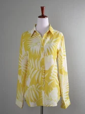 JEAN-PIERRE KLIFA NWT $110 Checkered Button Up Shirt Top in Bahamas Size Small