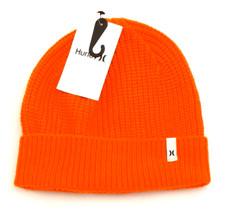 Hurley Orange Knit Cuff Beanie Women's One Size NWT
