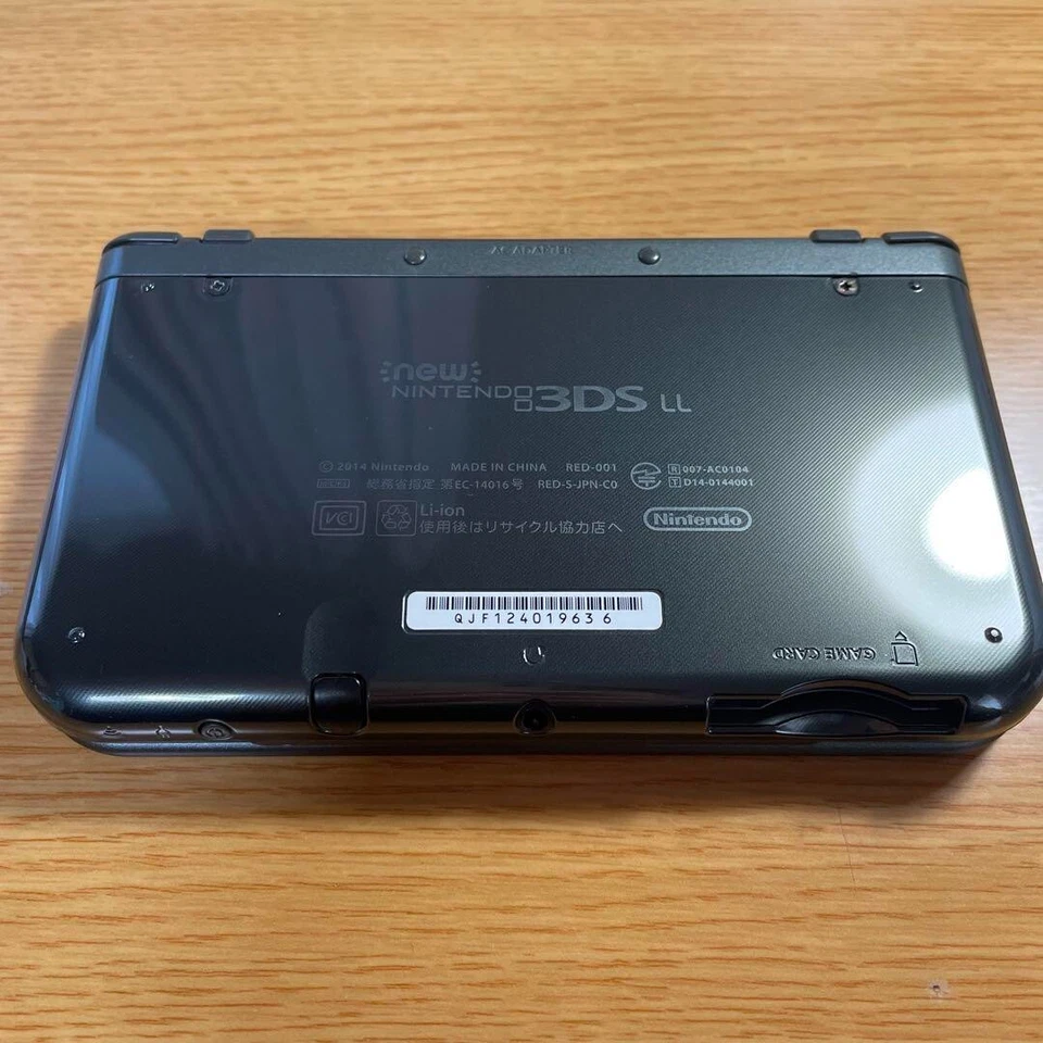 Nueva Consola Nintendo 3DS XL LL Negra Metálica Lápiz Probado Versión Japonesa Foto 4 de 4