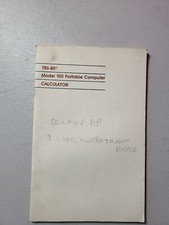 Tandy TRS-80 Model 100 Portable Computer Calculator Manual Booklet ONLY FAIR