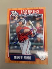 Andrew Romine Signed 2019 Lehigh Valley Iron Pigs  IP Auto
