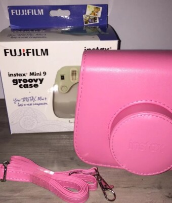 Fujifilm Instax Mini Groovy Case Shoulder Strap Pink Open Box