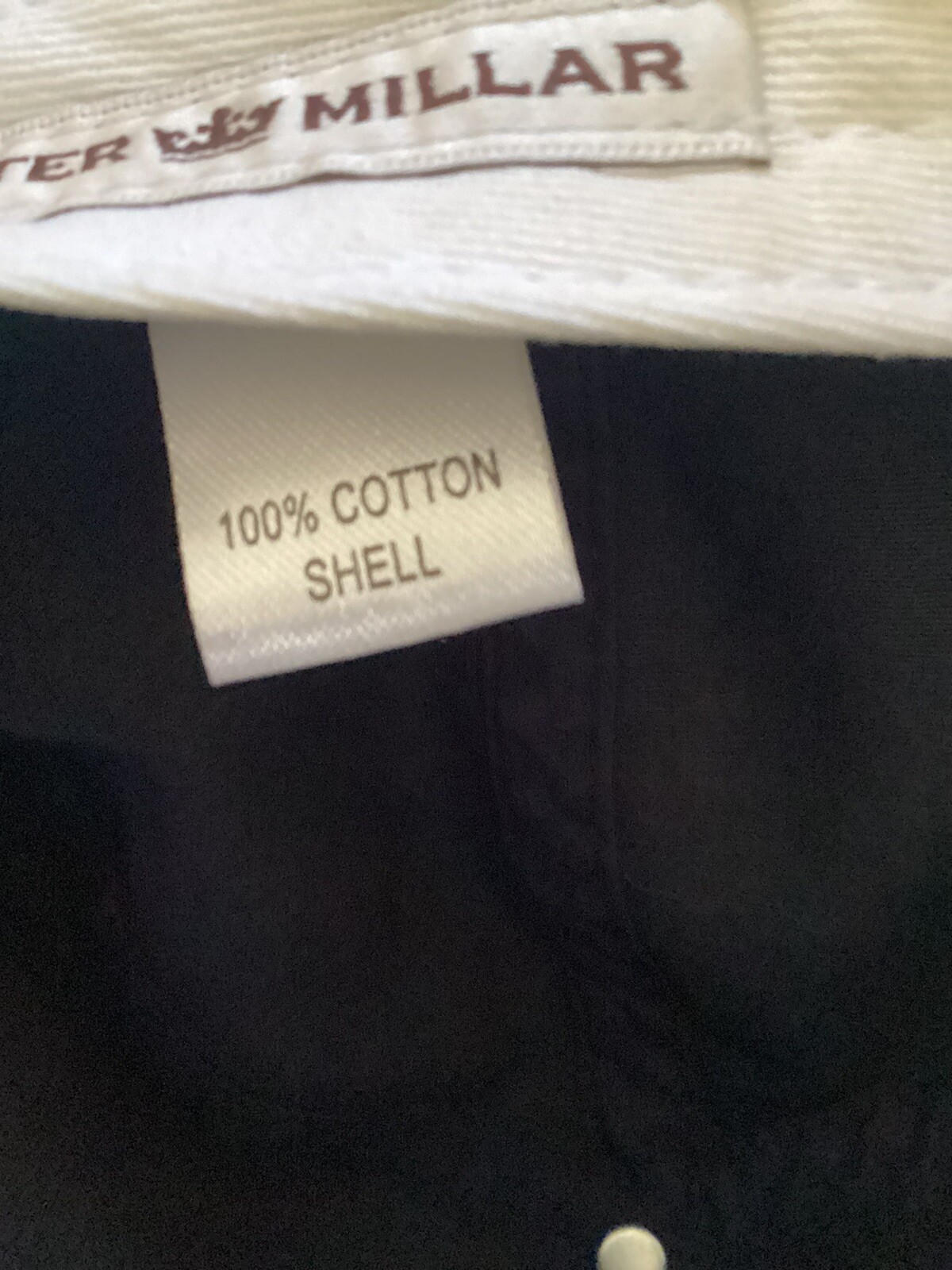 Peter Millar Navy Strap back Hat White embroidere… - image 9