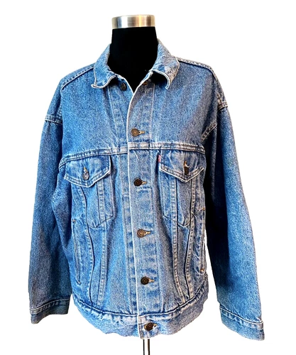 Vintage 80s/90s Levis Jean Jacket Womens Med Blue Denim Trucker 705070-4890