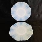 2 Vintage Macbeth Evans American Sweetheart Monax White Dinner Plate 10.75"
