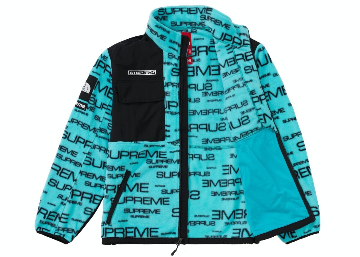Supreme The North Face Steep Tech Fleece Jacket Black white Supreme The North Face Steep Tech Fleece Jacket Black white