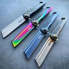 S-TEC Military Tactical Spring Assisted Folding Tanto Pocket Knife Multi Tool