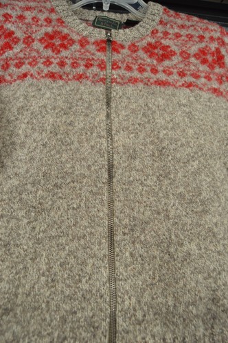 Suéter Abercrombie & Fitch Talla Mediana Mujer Beige Gris Cremallera Completa Tejido Lana - Imagen 4 de 6