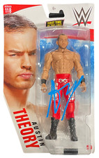 AUSTIN THEORY SIGNED WWE MATTEL SERIES 118 CHASE VARIANT FIGURE BECKETT WITNESS