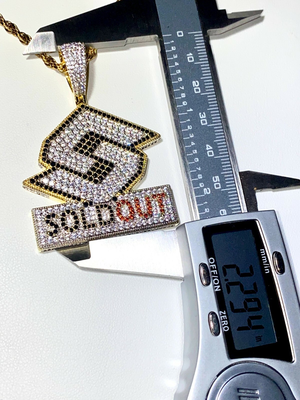 Sold Out Dollar Money Bag Charm Pendant Men's Women 14k Gold Rope Chain Necklace image 4