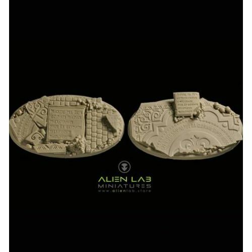 Alien Lab Miniatures TEMPLE RUINS OVAL BASES 75MM New - Picture 1 of 1