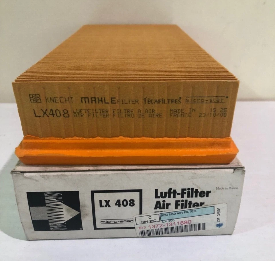 Filtro de aire del motor Mahle LX 408 apto para BMW 525i 525iT M5 Foto 3 de 4