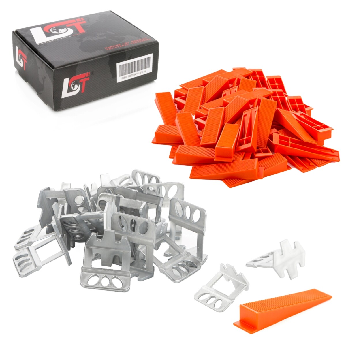 400x Pull tabs 1.5mm + 100x Wedges Set 500-piece Leveling System Tiles