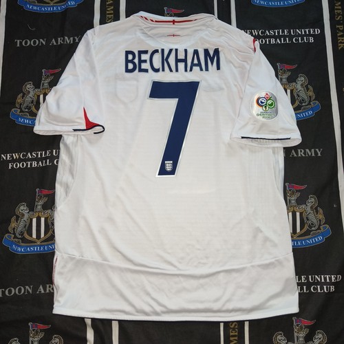 England Home Football Shirt Jersey 2005 2006 2007 Umbro David Beckham Size XL
