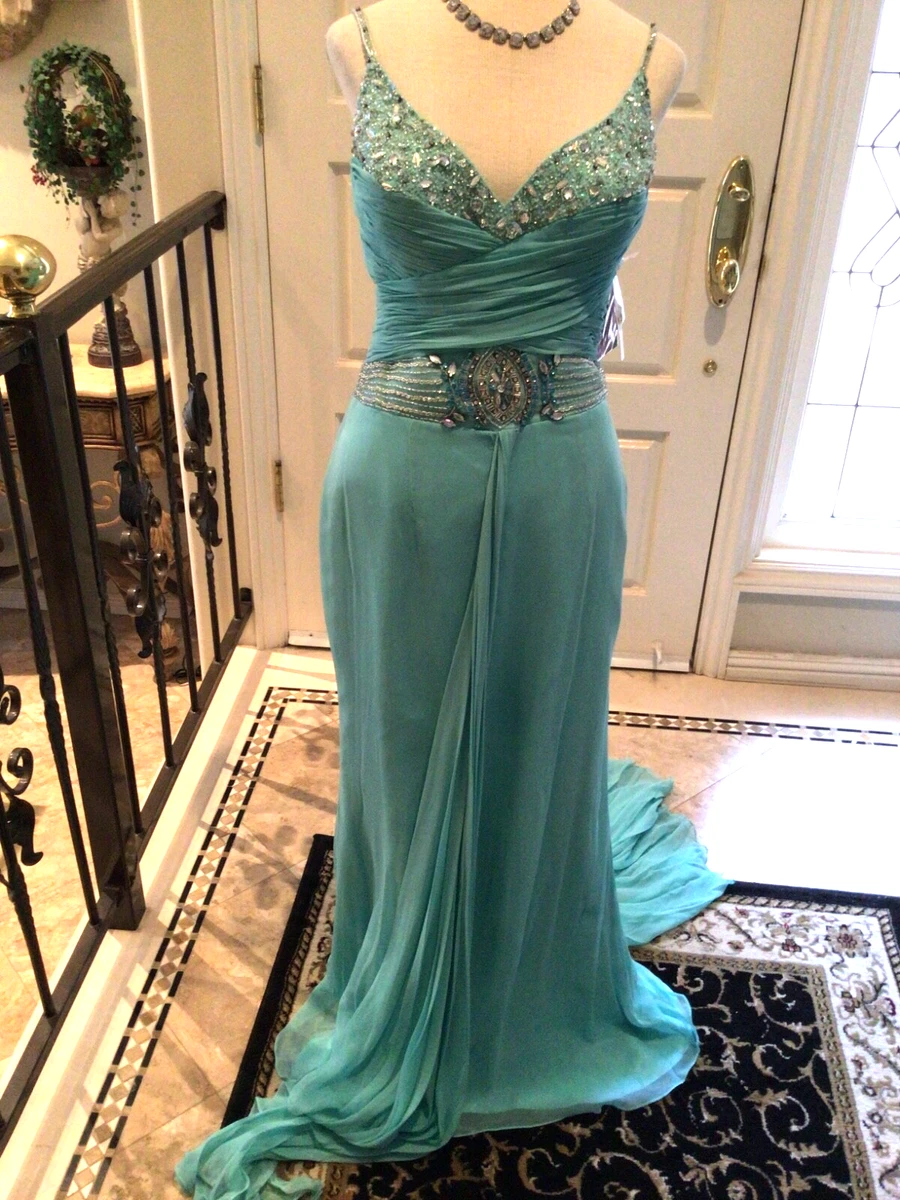 bandage beaded dress Formal Dress: 61879. Long, Strapless, Fit N Flar main image 1