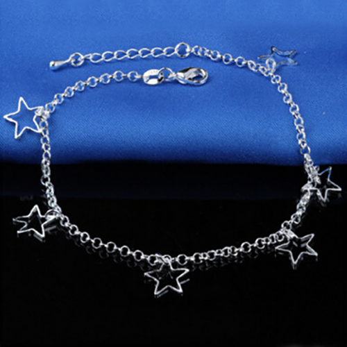925 Sterling Silver Anklet Ankle Love Chains Bracelet Beach Feet Foot Jewelry - Picture 24 of 38