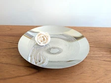 New Vintage WMF Cromargan Decor-a Etched Steel Decorative Bowl Mid Century