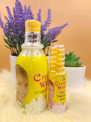 Crystal White Uv Lightening Milk & Double Action + Serum New & Improved Original