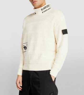 Stone Island Shadow Project fair isle-knit mock-neck jumper rare