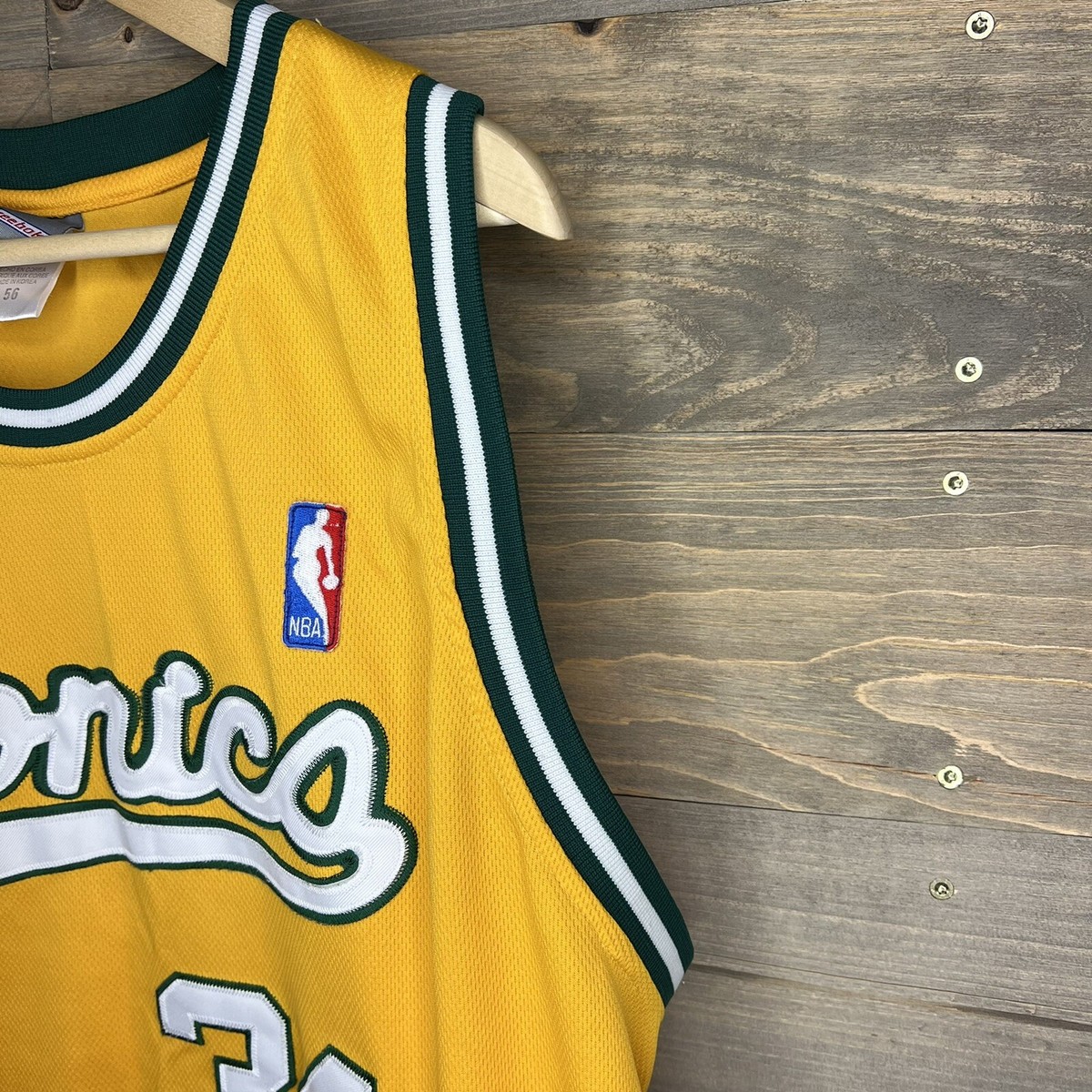 Vintage Rebook Seattle Sonics Ray Allen #34 Jersey Supersonics NBA Size 56