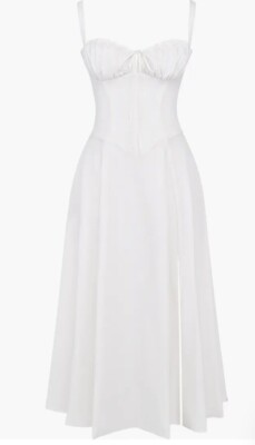House of CB Carmen ワンピース Size S House Of CB CARMEN WHITE BUSTIER SUNDRESS NWOT | eBay