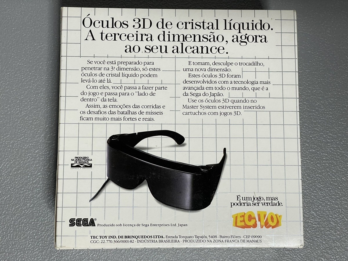 Sega Master System 3D Glasses By Tec Toy (Licensed by Sega