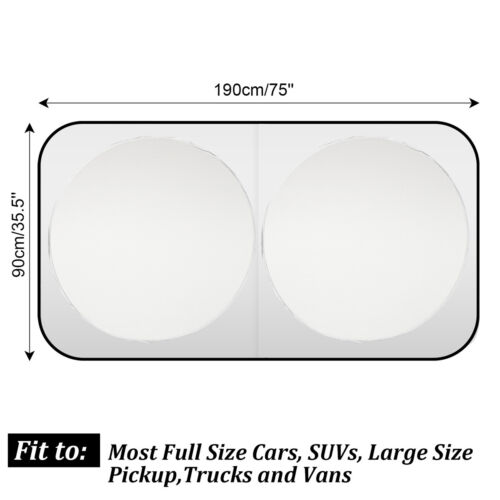 Car Van Pickup Truck Windshield Sunshade Cover Sun Shade Visor Block X Large SUV - Picture 2 of 11