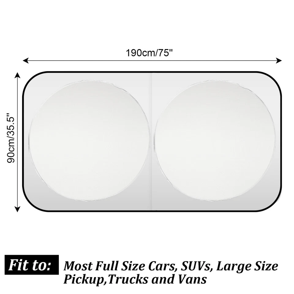 Cubierta de Parasol Plegable Parabrisas Visera Bloque Protector UV para Coches Camión Furgoneta Foto 2 de 4