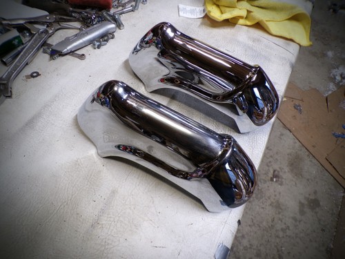 1954 Mercury re-chromed bumper guards Gray shelf - Picture 2 of 3