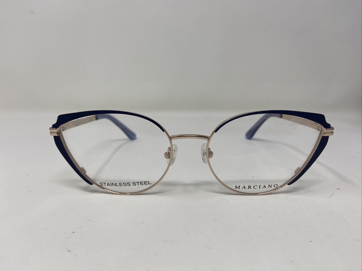 MARCIANO EYEGLASSES FRAME GM0372 032 58-18-140 NAVY FULL RIM -415