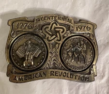 1976 The Great American Buckle Co BICENTENNIAL 1776-1976 Brass Buckle No. 510