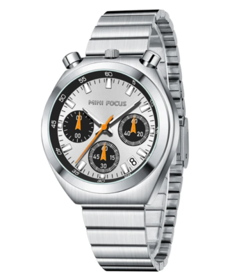 BNIB MINI FOCUS MF0491L QUARTZ TSUNO-BULLHEAD SPLIT CHRONOGRAPH